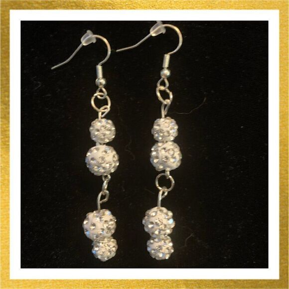 3/$20 Hand Crafted BEADED Dangle HANDMADE Polymer Clay EARRINGS - Picture 1 of 1